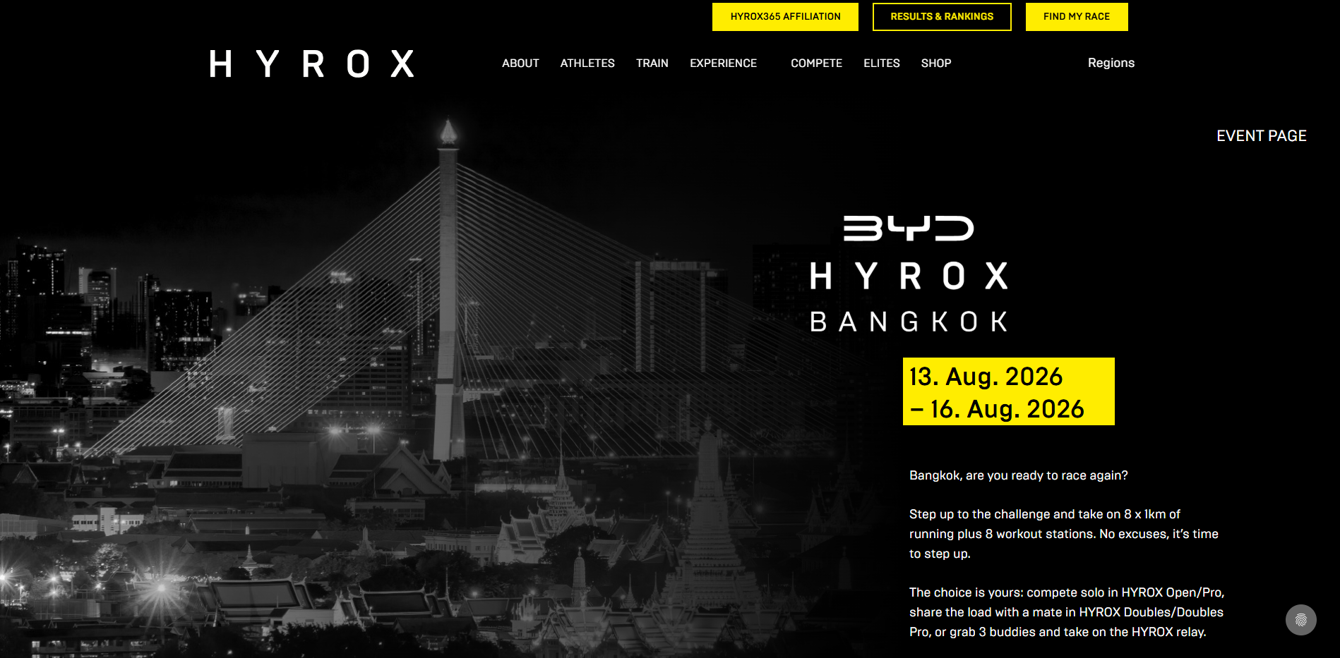 HYROX Bangkok: The Complete 2026 Race Guide for Athletes